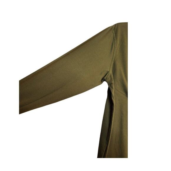 CUDDL DUDS LONG SLEEVE OLIVE GREEN CREW NECK TOP   RJ0503X - Picture 3 of 4